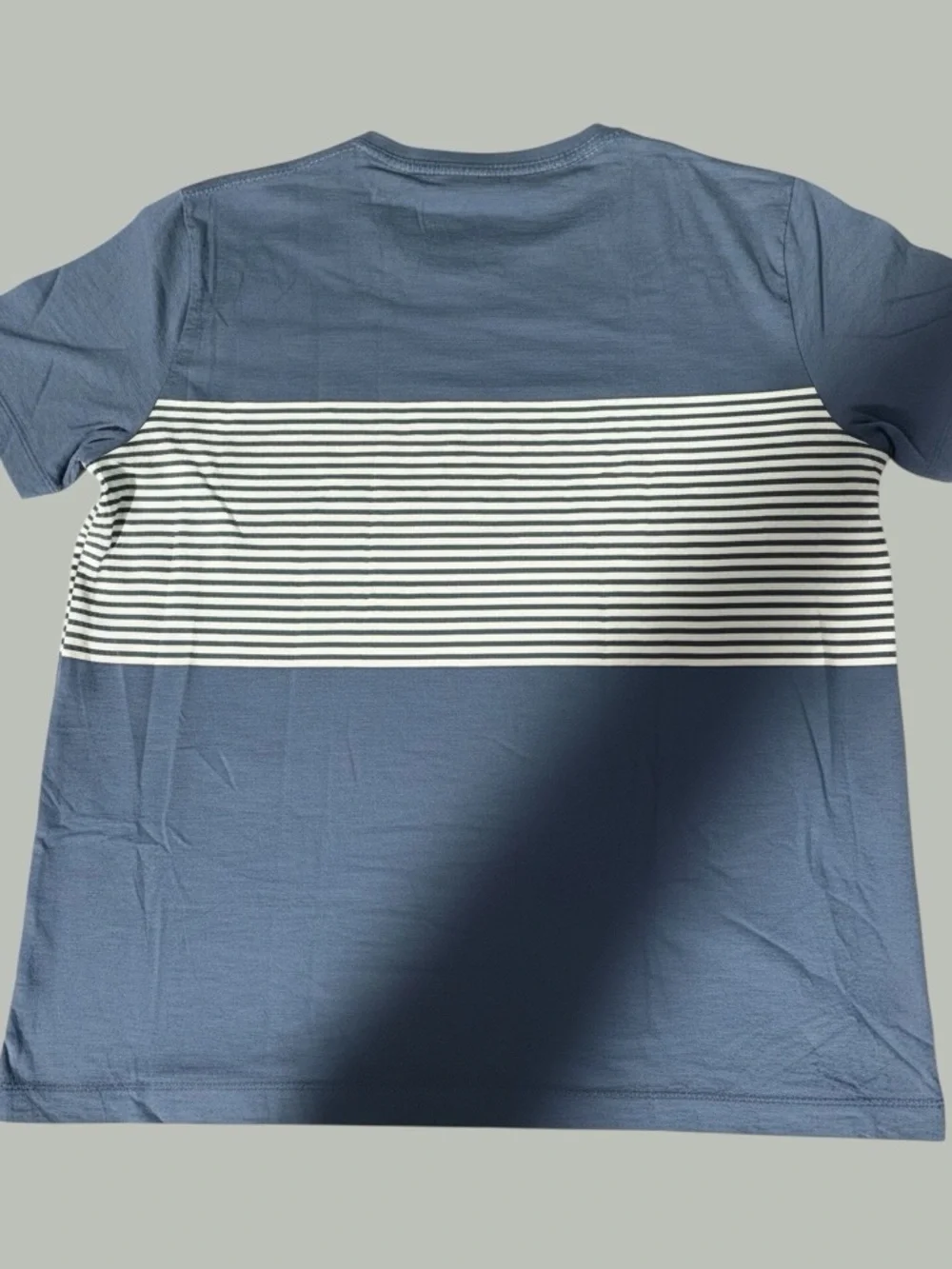 J.Crew Men's Slub Cotton Stripe Pocket Tee- Size L